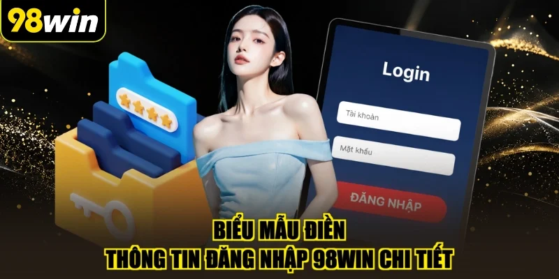 Biểu mẫu điền thông tin đăng nhập 98WIN chi tiết